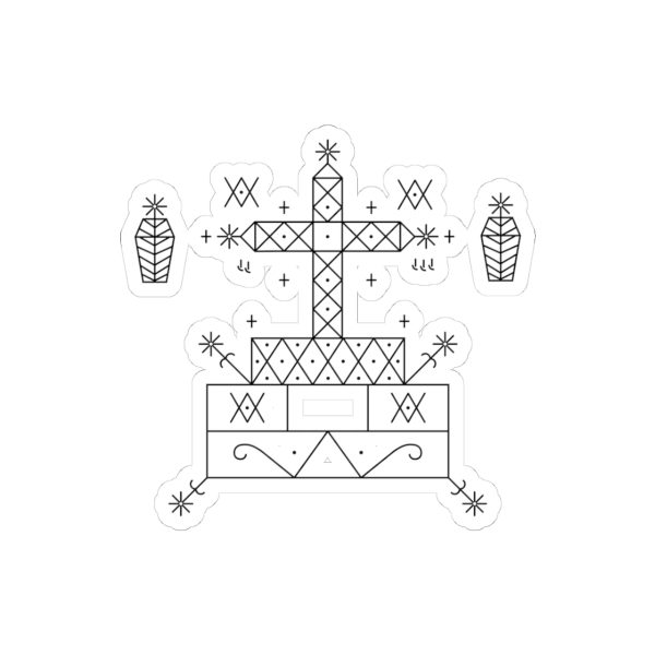 Baron Samedi Veve Vinyl Sticker | Voodoo Inspired Cemetery Design (Kiss Cut)