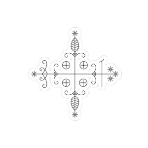 Papa Legba Veve Vinyl Sticker | Voodoo Inspired Crossroads Sticker | Kiss-Cut Vinyl Sticker