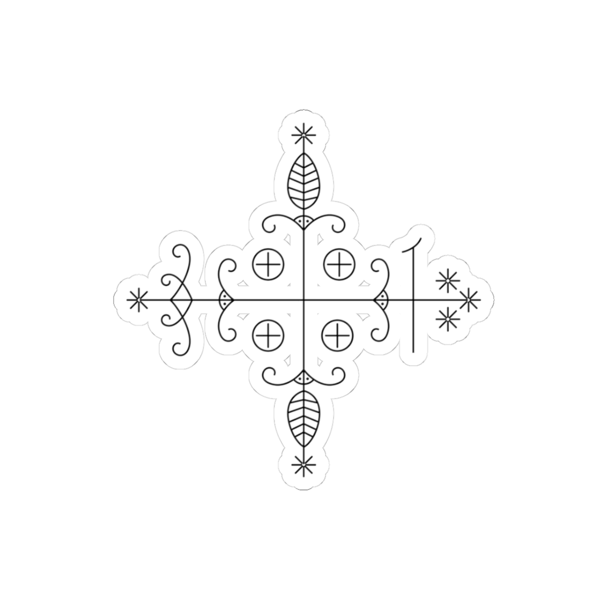Papa Legba Veve Vinyl Sticker | Voodoo Inspired Crossroads Sticker | Kiss-Cut Vinyl Sticker